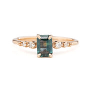 【一点物】エステルリュクスリング ・0.75ct・加熱モンタナ産ブルーサファイア・K14RG