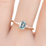 Estel Fleur Ring, 1.21ct Montana Sapphire