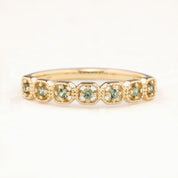 Milgrain Square Sapphire Ring