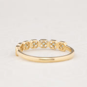 Milgrain Square Sapphire Ring
