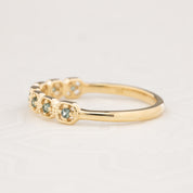 Milgrain Square Sapphire Ring