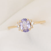 Lena Ring, 0.84ct Lavender Purple Madagascar Sapphire, oval shape gemstone