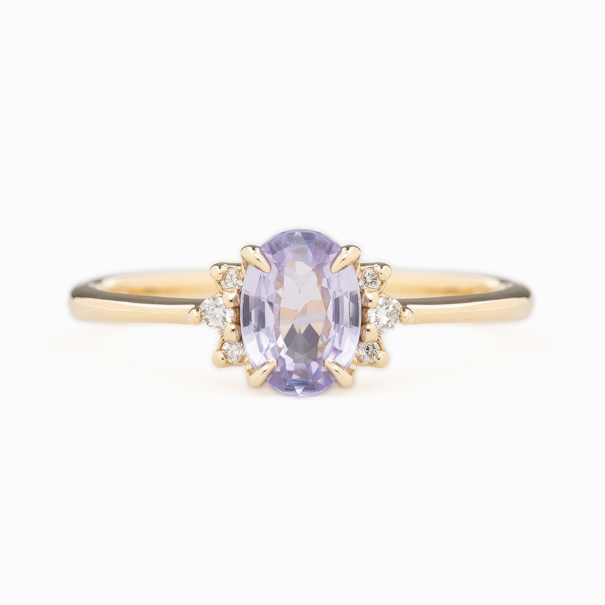 Lena Ring, 0.84ct Lavender Purple Madagascar Sapphire, oval shape gemstone