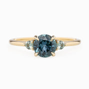 【一点物】エミリーグランドリング ・1.18ct・加熱モンタナ産ティールブルーサファイア・K14YG