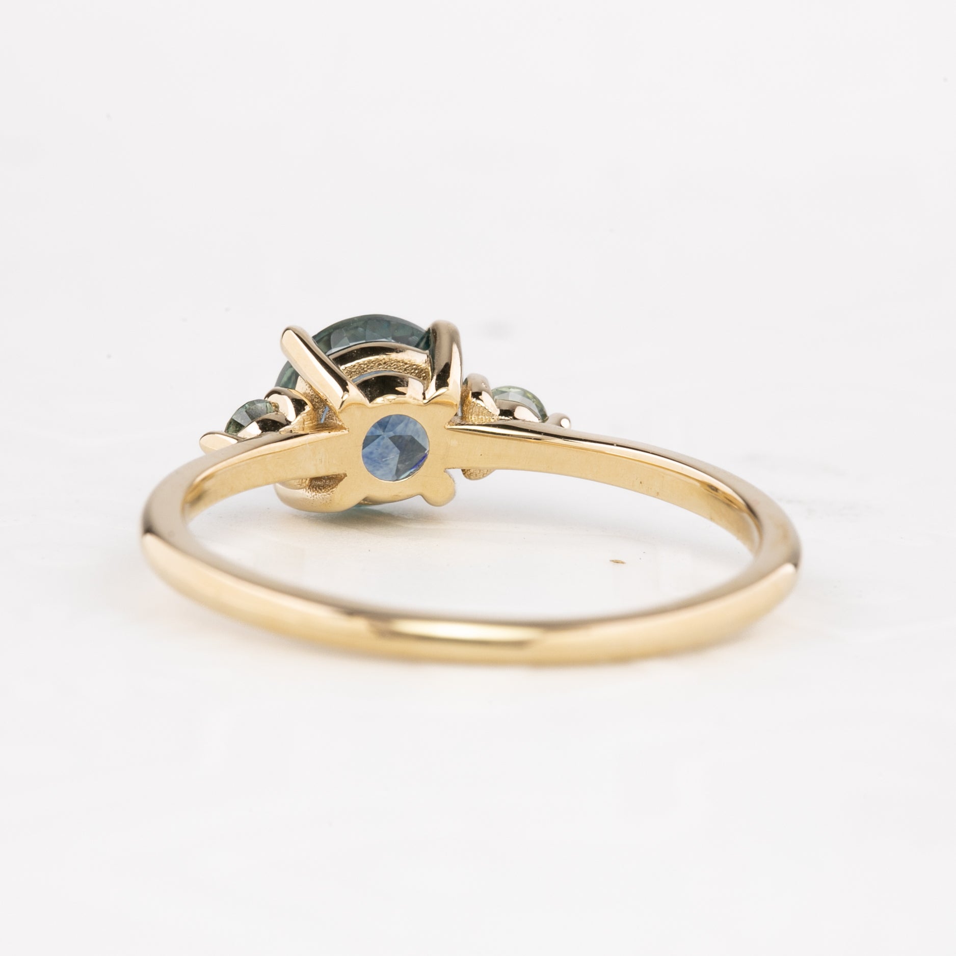 【一点物】エミリーグランドリング ・1.18ct・加熱モンタナ産ティールブルーサファイア・K14YG