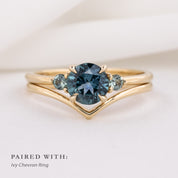 【一点物】エミリーグランドリング ・1.18ct・加熱モンタナ産ティールブルーサファイア・K14YG