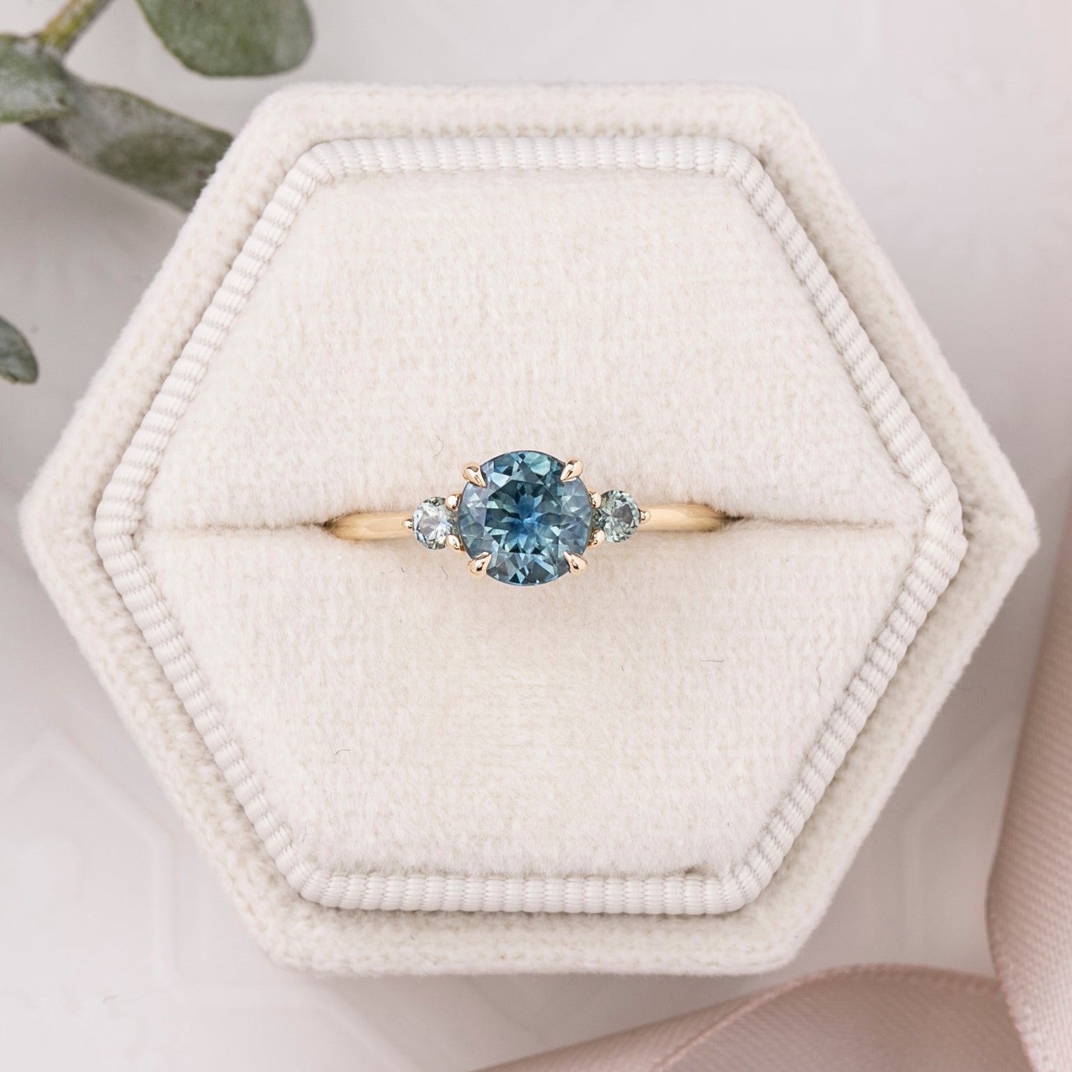 Emilie Grand Ring, 1.19ct Montana Sapphire