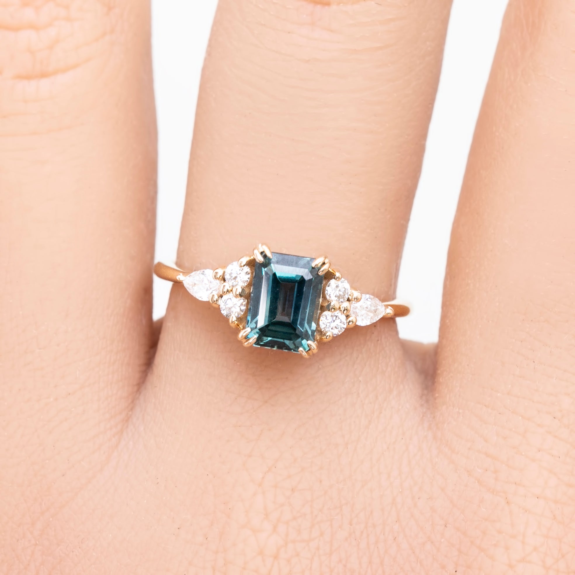 Remi Ring, 1.27ct Emerald Montana Sapphire