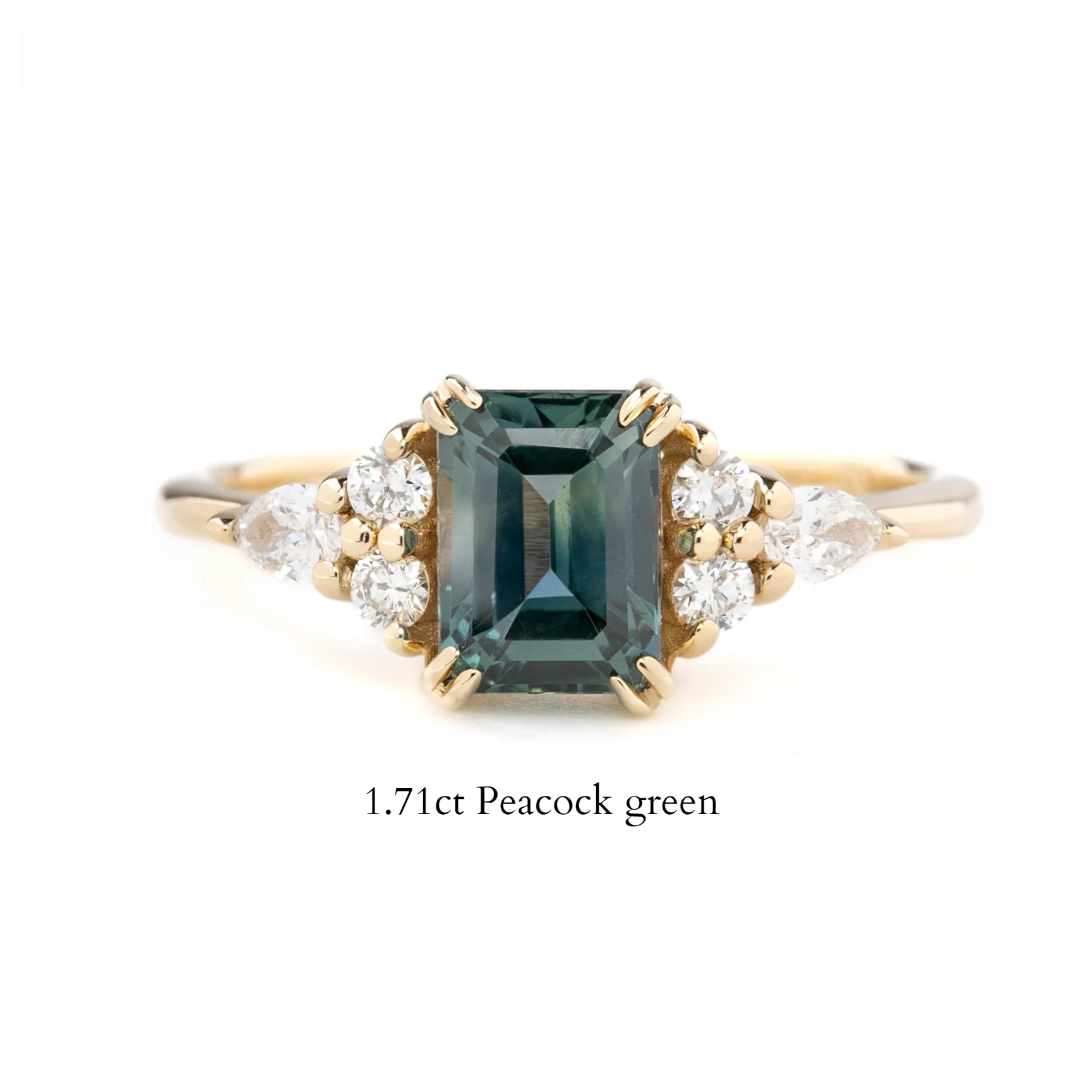 Remi Ring, 1.27ct Emerald Montana Sapphire