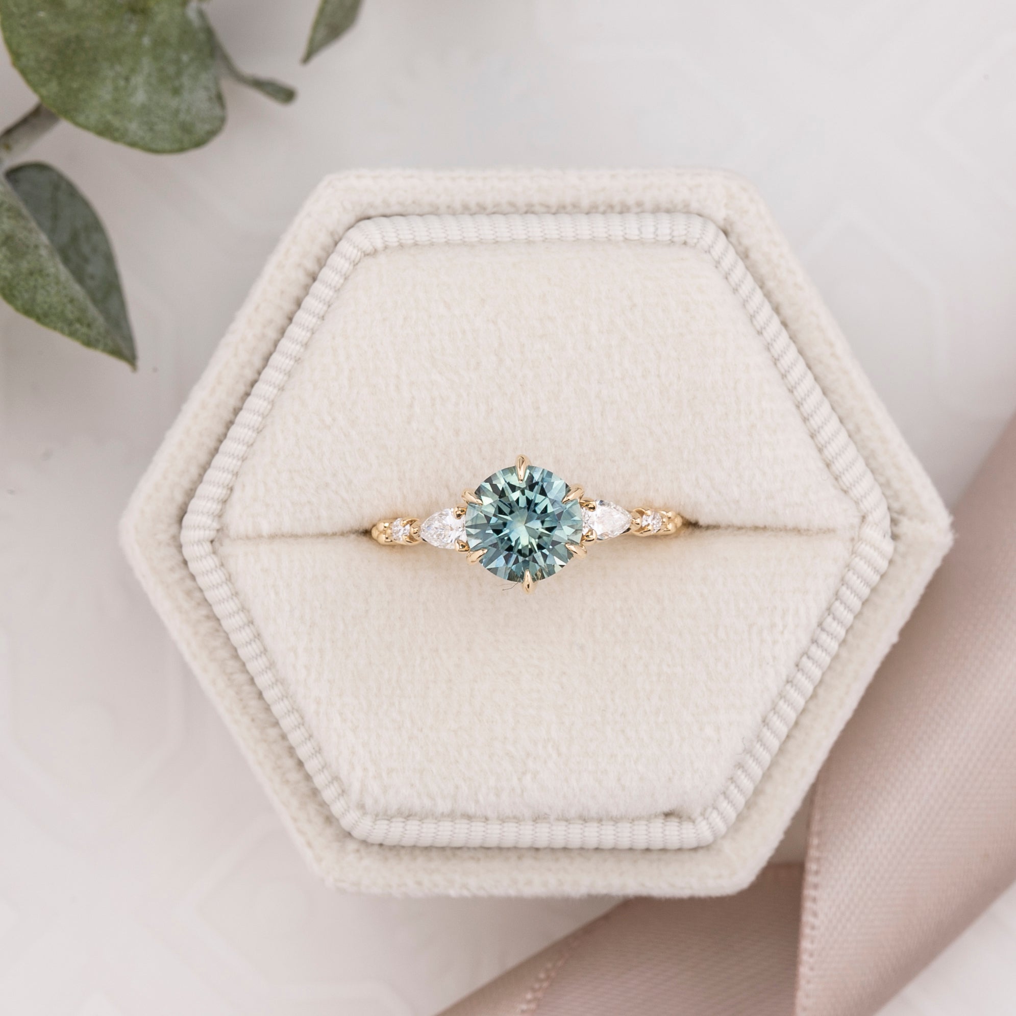 Estel Fleur Petal Ring, 1.33ct Montana Sapphire