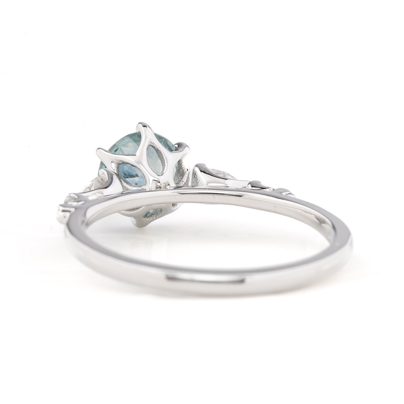 Estel Fleur Petal Ring, 1.34ct Blue Montana Sapphire