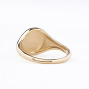 Crescent Moon Birthstone Star Signet Ring