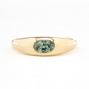 Dome Ring, 0.61ct Montana Sapphire, oval shape gemstone
