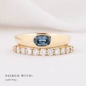 Dome Ring, 0.53t Montana Sapphire, oval shape gemstone