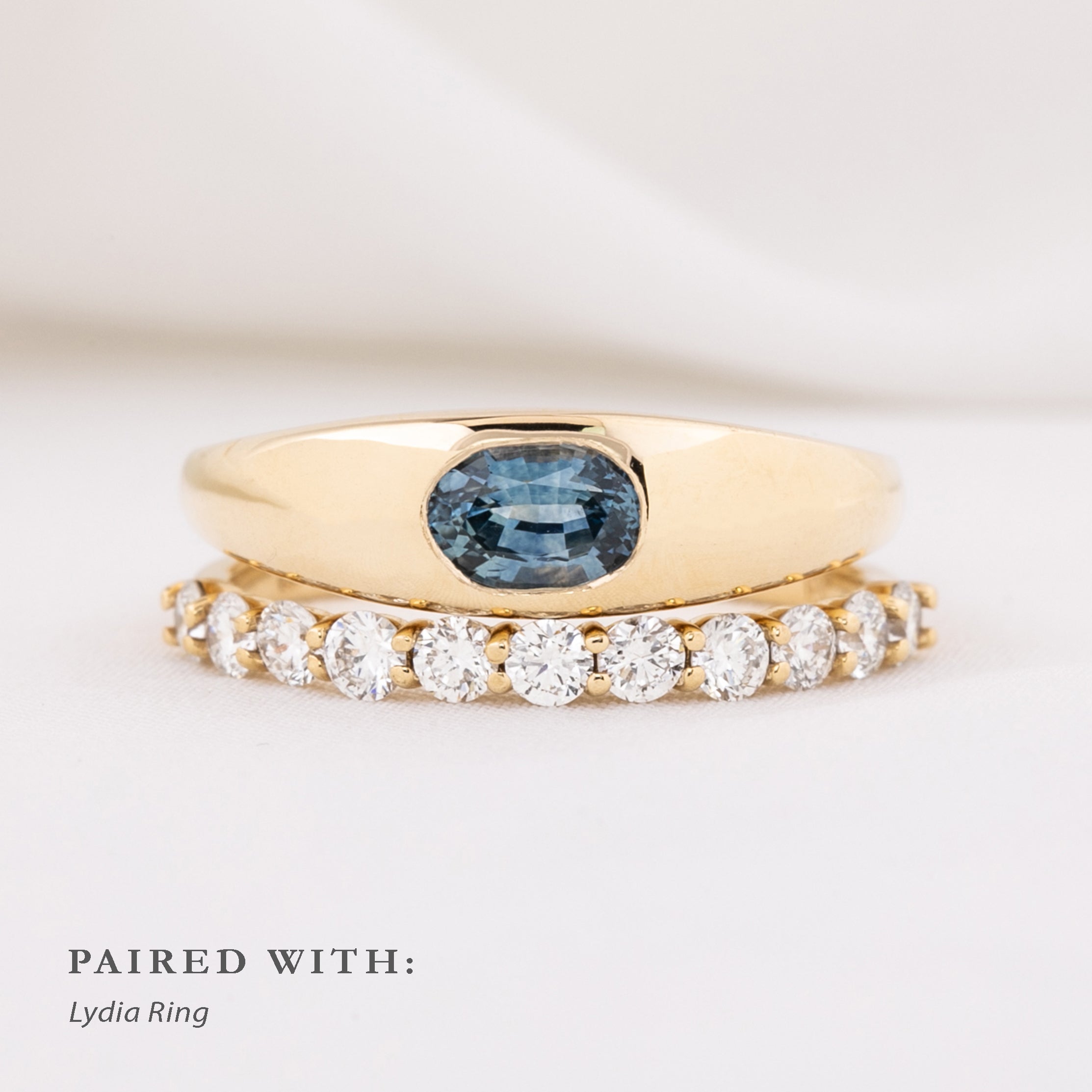 Dome Ring, 0.53t Montana Sapphire, oval shape gemstone
