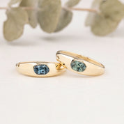 Dome Ring, 0.53ct Green Montana Sapphire