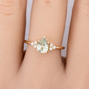 Teresa Ring, 0.92ct Green Madagascar Sapphire