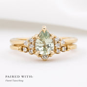 Teresa Ring, 0.92ct Green Madagascar Sapphire