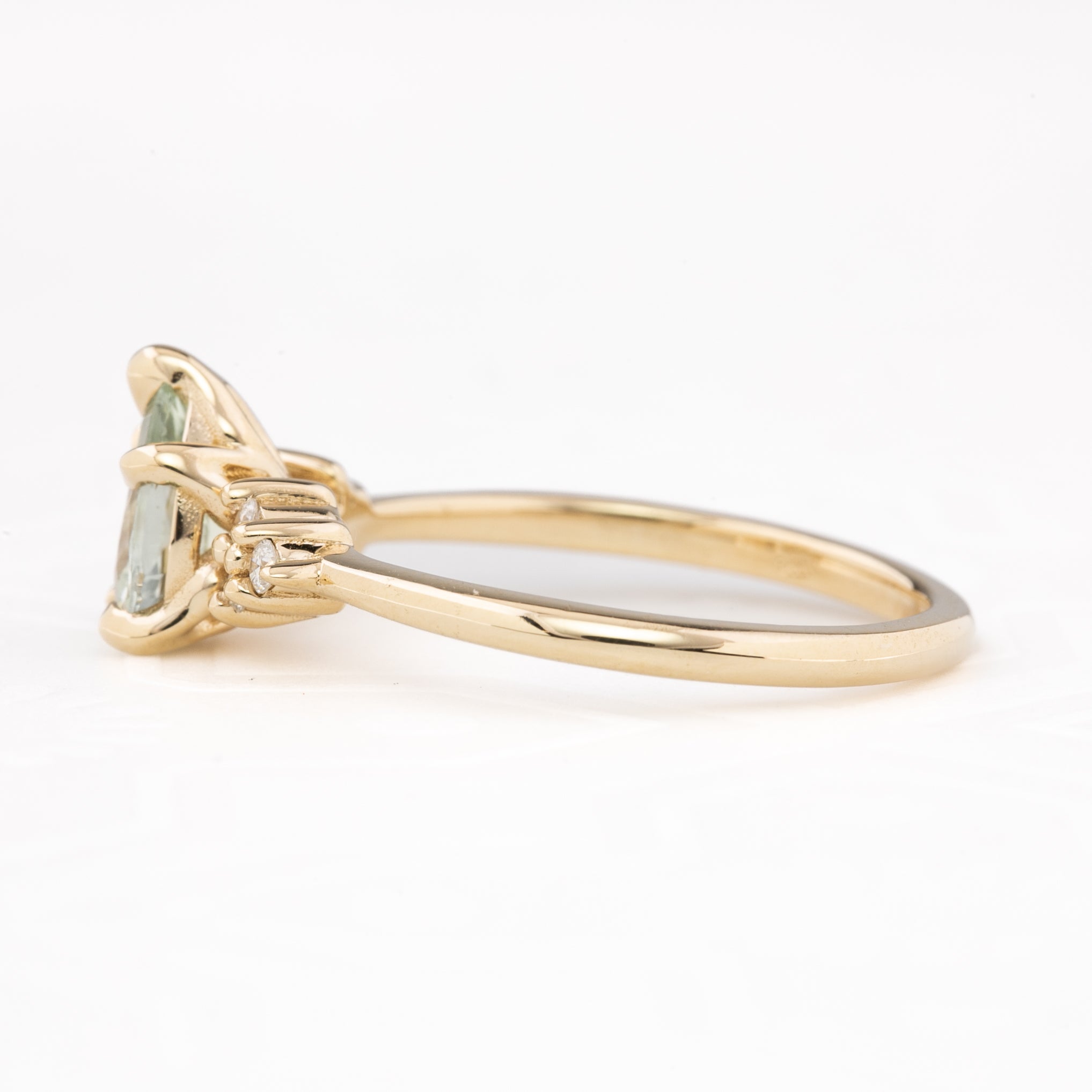 Teresa Ring, 0.92ct Green Madagascar Sapphire