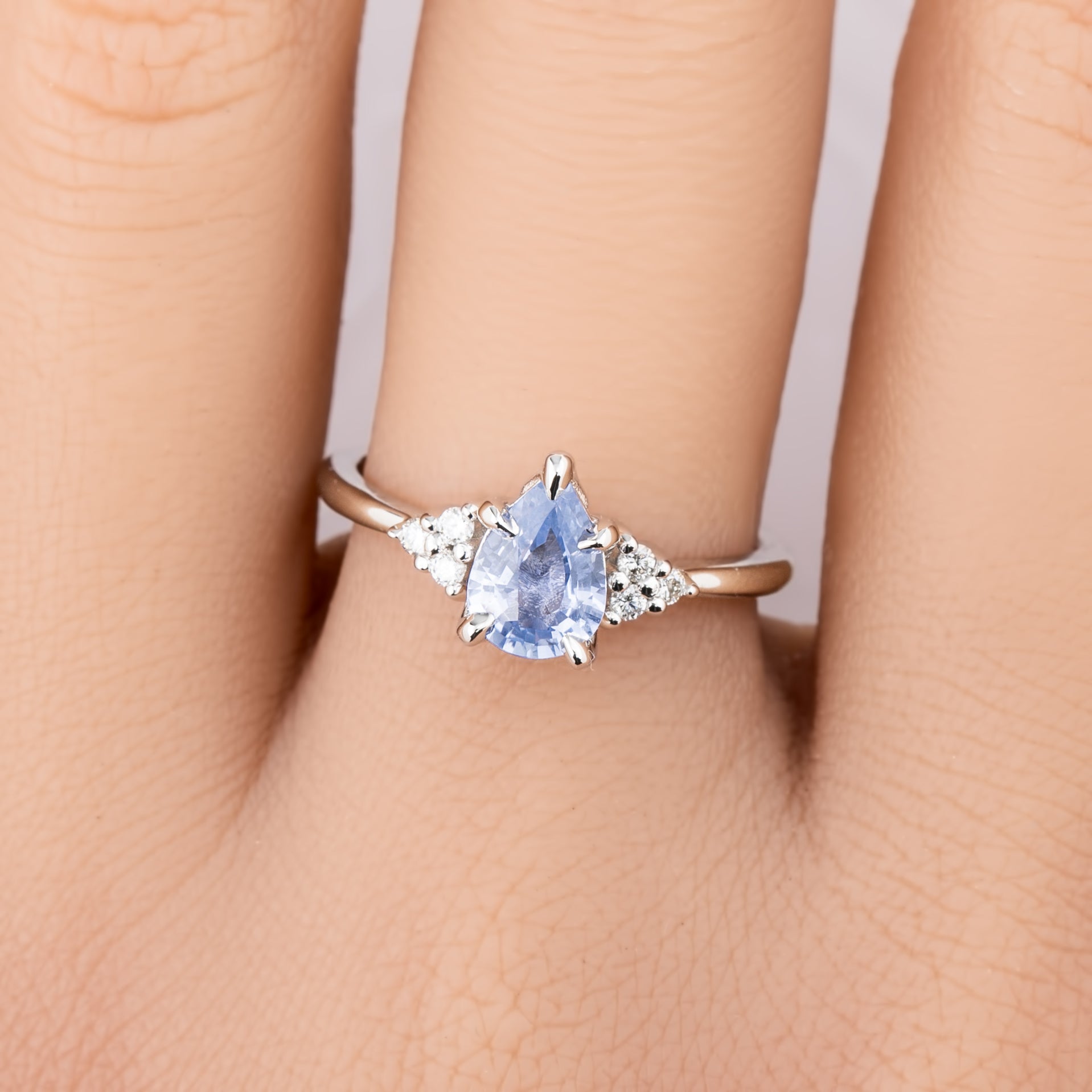 Teresa Ring, 1.06ct Blue Madagascar Sapphire