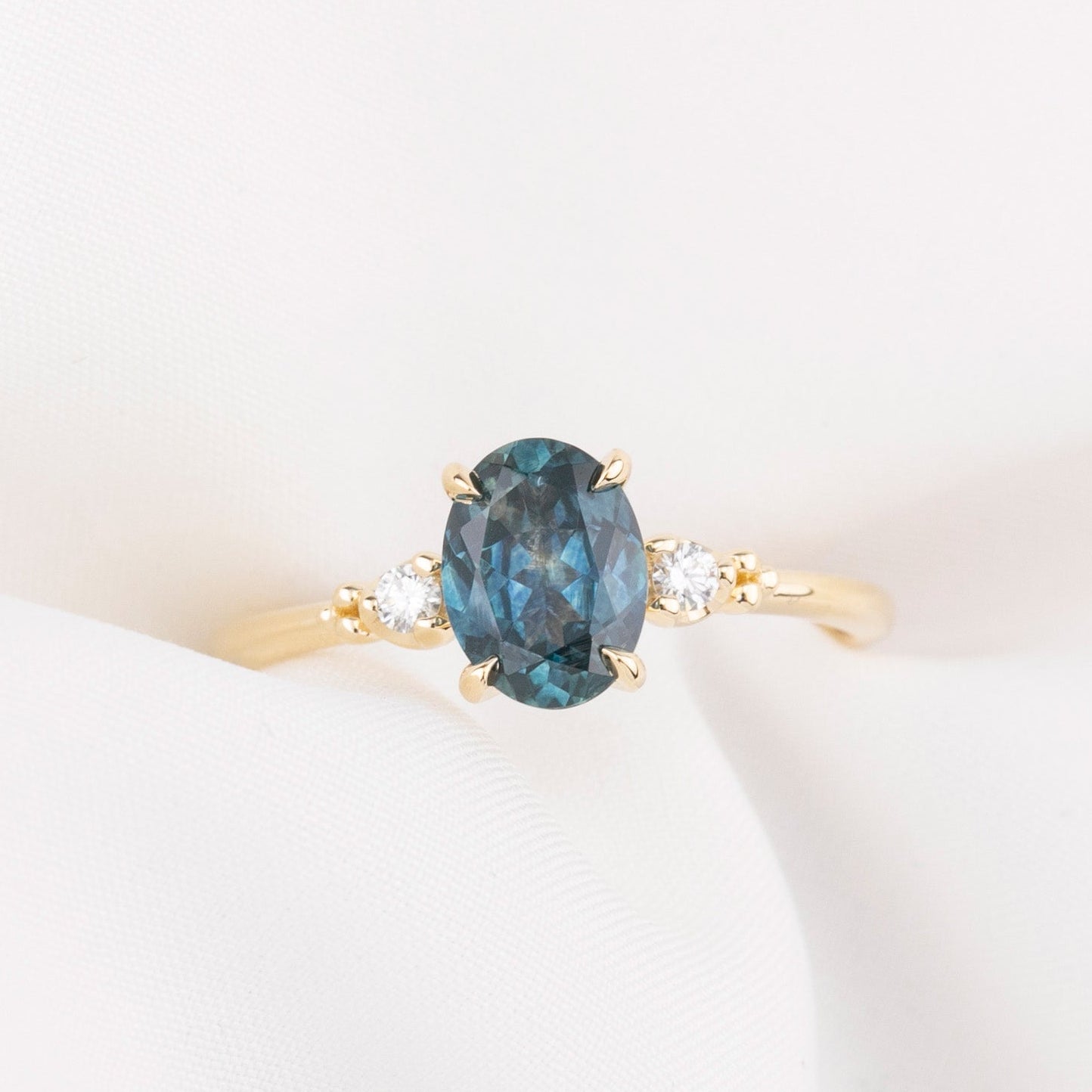 Estel Ring, 1.37ct Blue Montana Sapphire