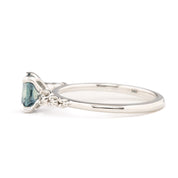 Estel Fleur Ring, 0.81ct Montana Sapphire, oval shape gemstone