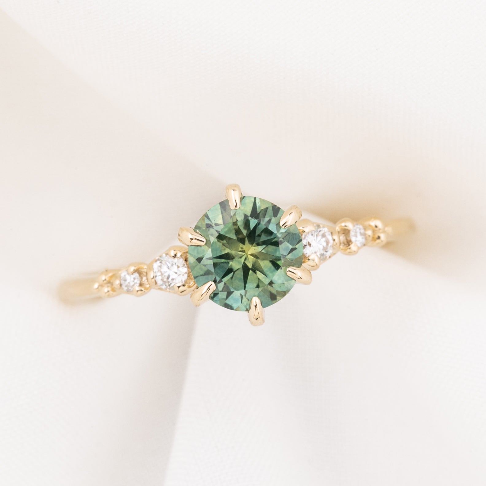 Estel Fleur Ring, 1.10ct Montana Sapphire