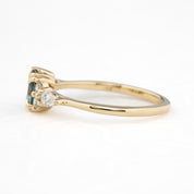 Remi Ring, 0.79ct Light Blue Green Montana Sapphire