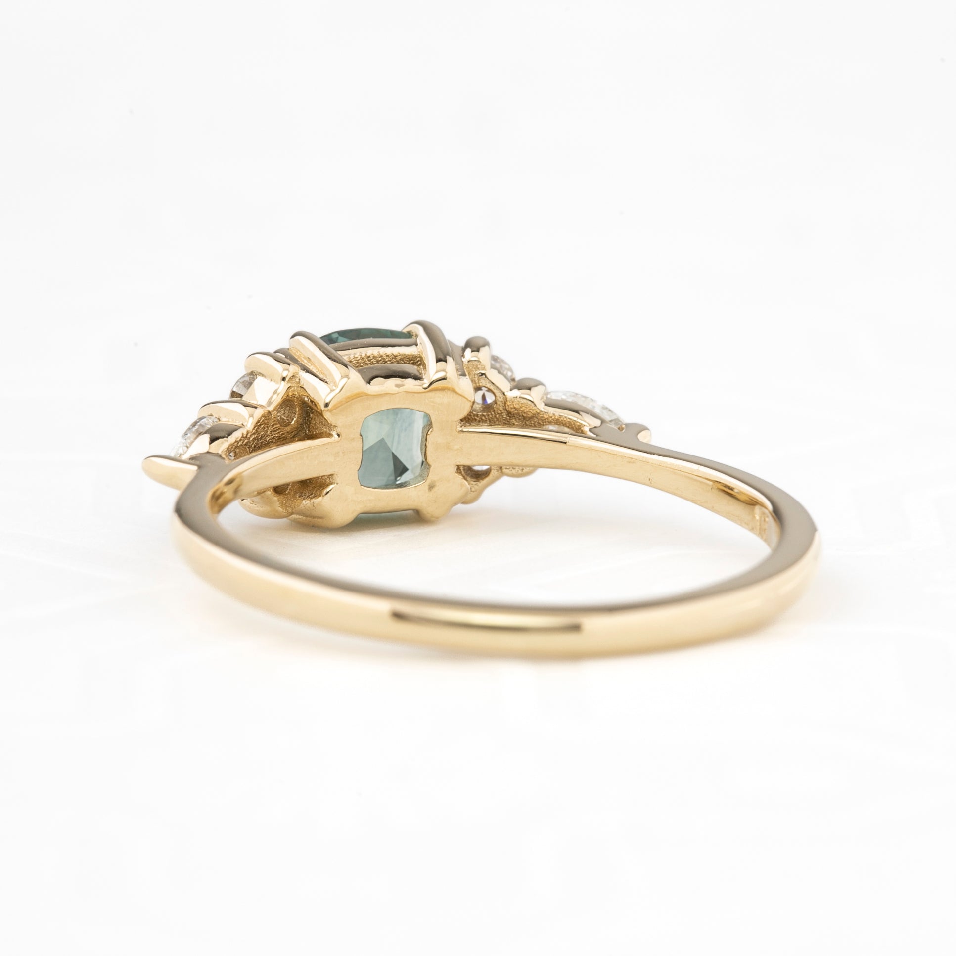 Remi Ring, 0.79ct Light Blue Green Montana Sapphire