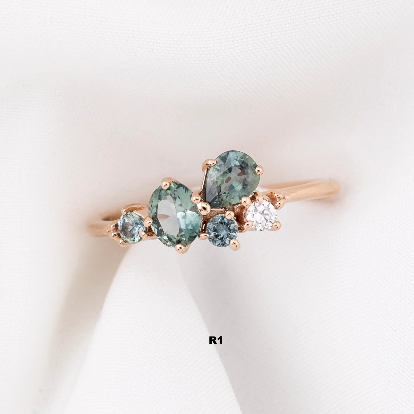 Stardust Cluster Ring, Five Stones
