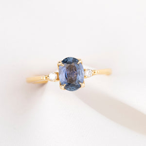 Estel Ring, 1.06ct Blue Srilanka Sapphire