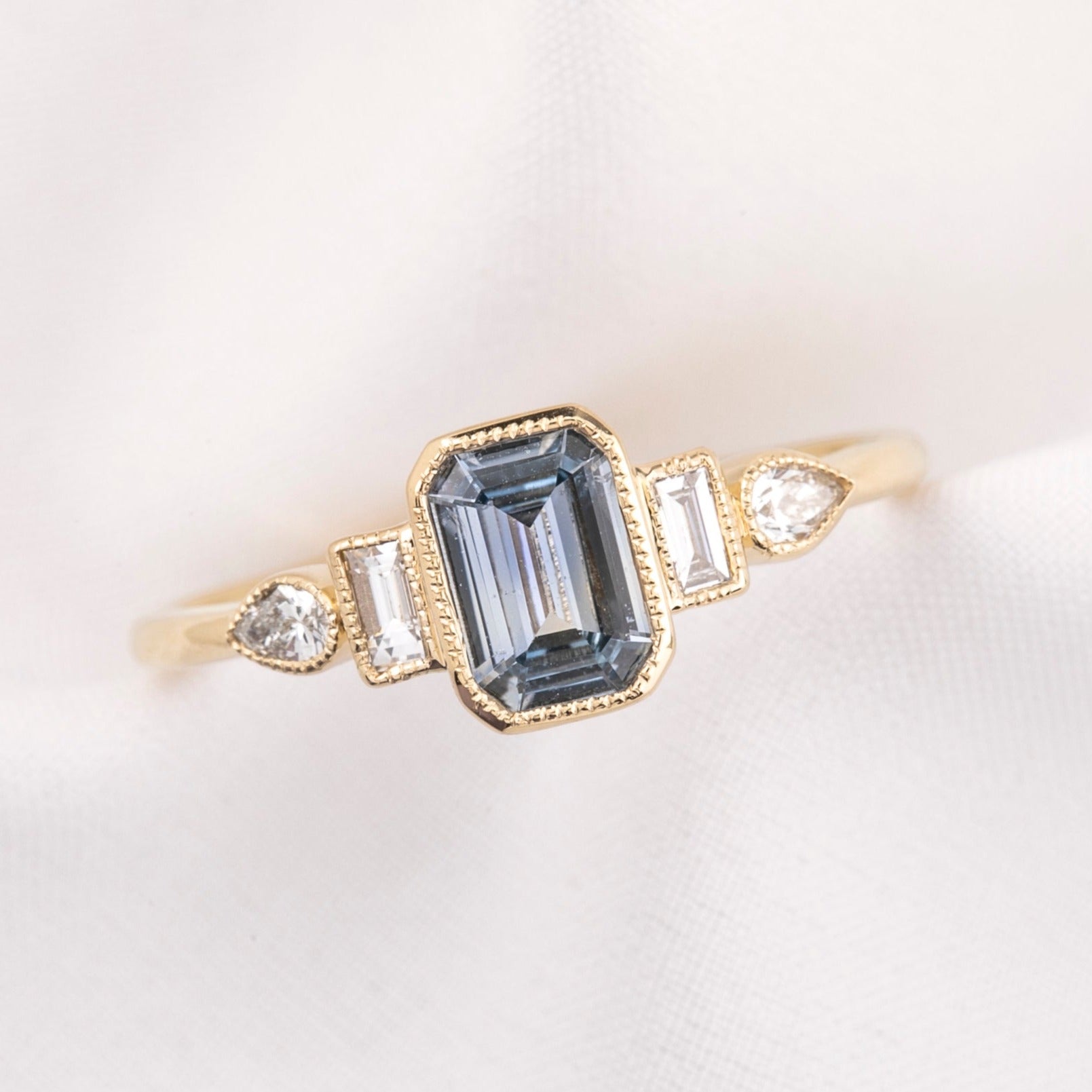 Edith Ring, 0.71ct Montana Sapphire