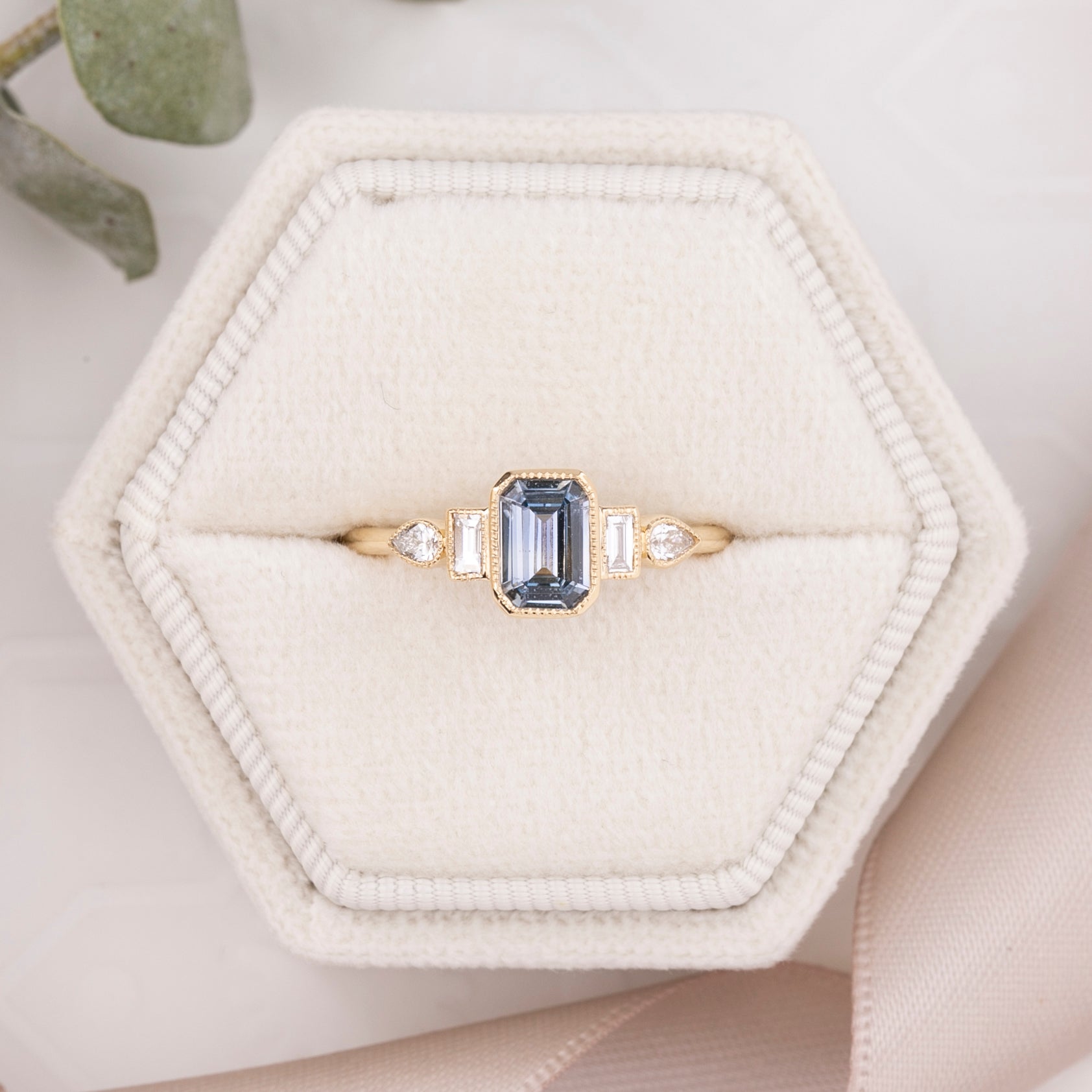 Edith Ring, 0.71ct Montana Sapphire