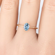 Nina Ring, 0.90ct Montana Sapphire, oval shape gemstone