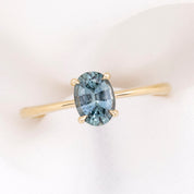 Nina Ring, 0.90ct Montana Sapphire, oval shape gemstone