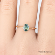Nina Ring, 0.92ct Montana Sapphire, oval shape gemstone