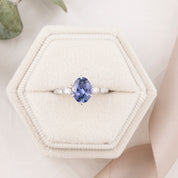 Estel Fleur Ring, 1.56ct Umba Sapphire, oval shape gemstone