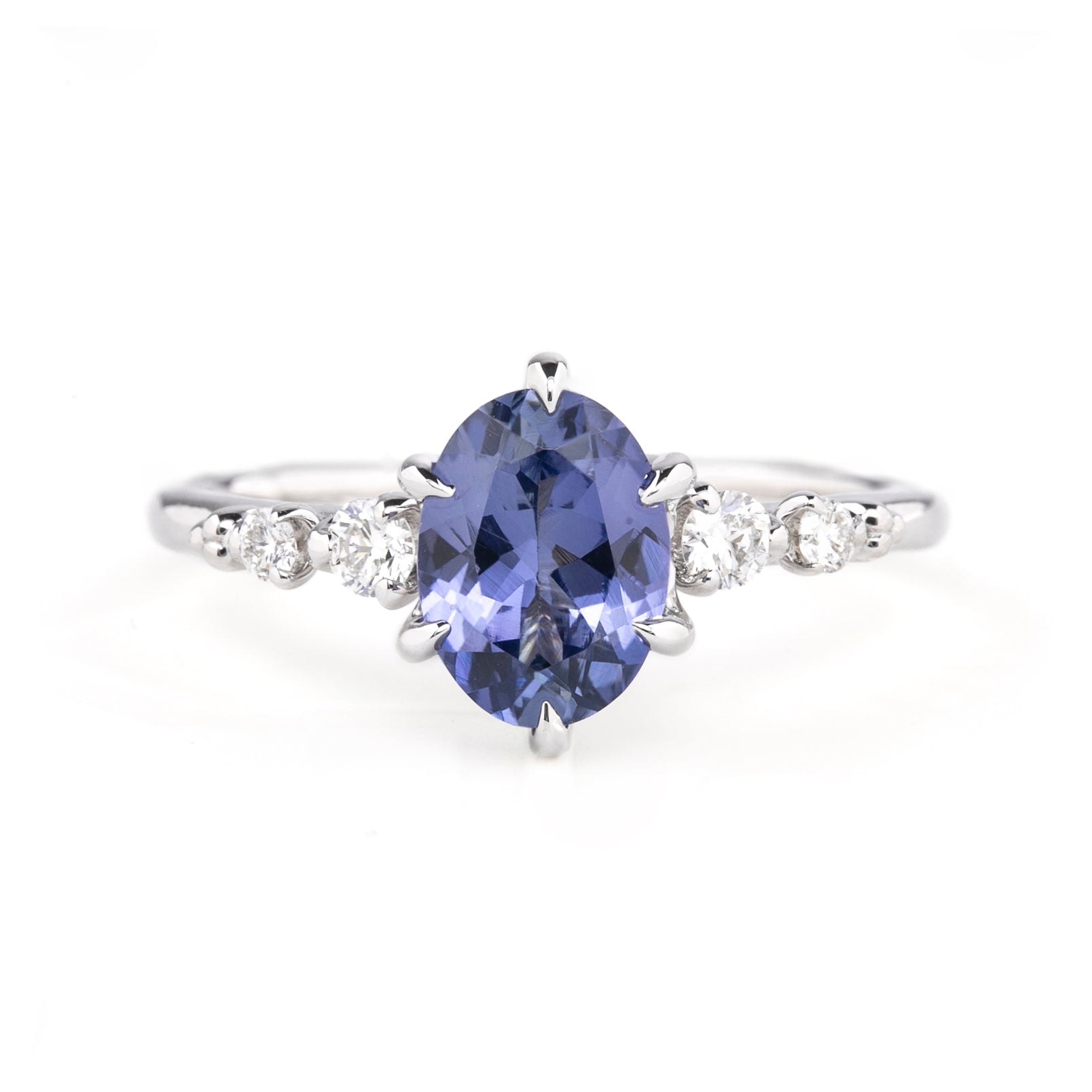 Estel Fleur Ring, 1.56ct Umba Sapphire, oval shape gemstone