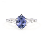 Estel Fleur Ring, 1.56ct Umba Sapphire, oval shape gemstone