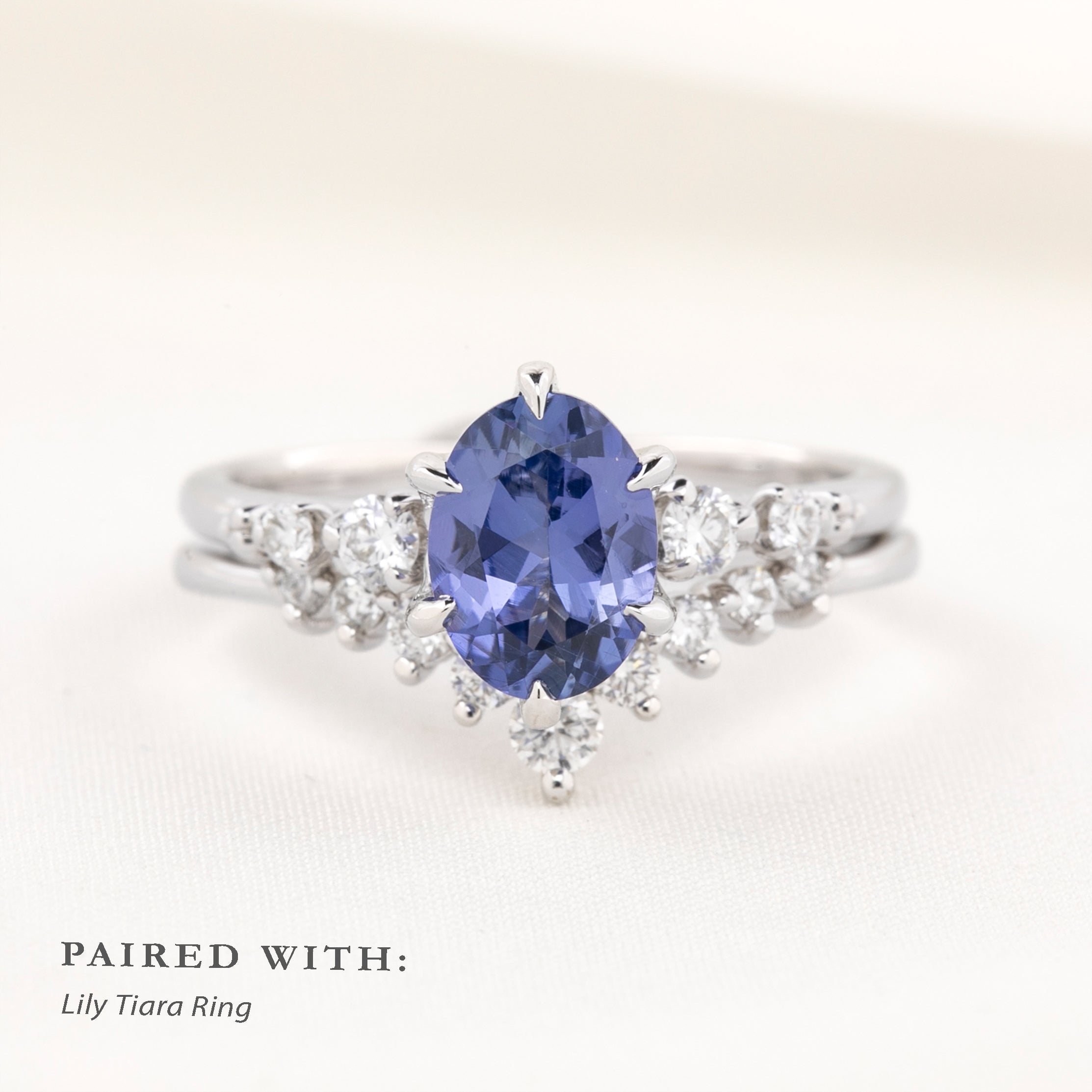 Estel Fleur Ring, 1.56ct Umba Sapphire, oval shape gemstone