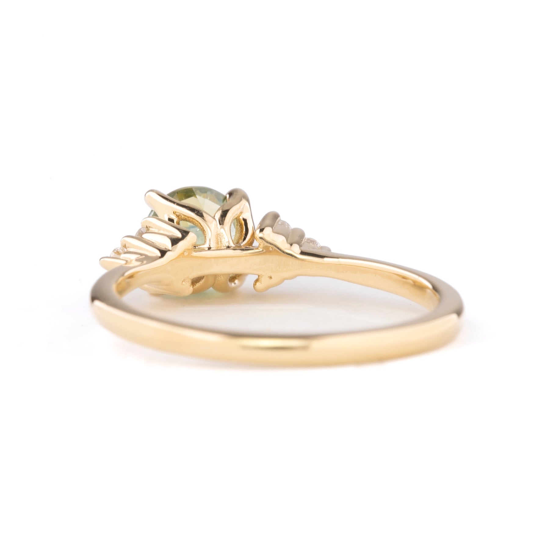 Teresa Ring, 1.17ct Green Yellow Montana Sapphire