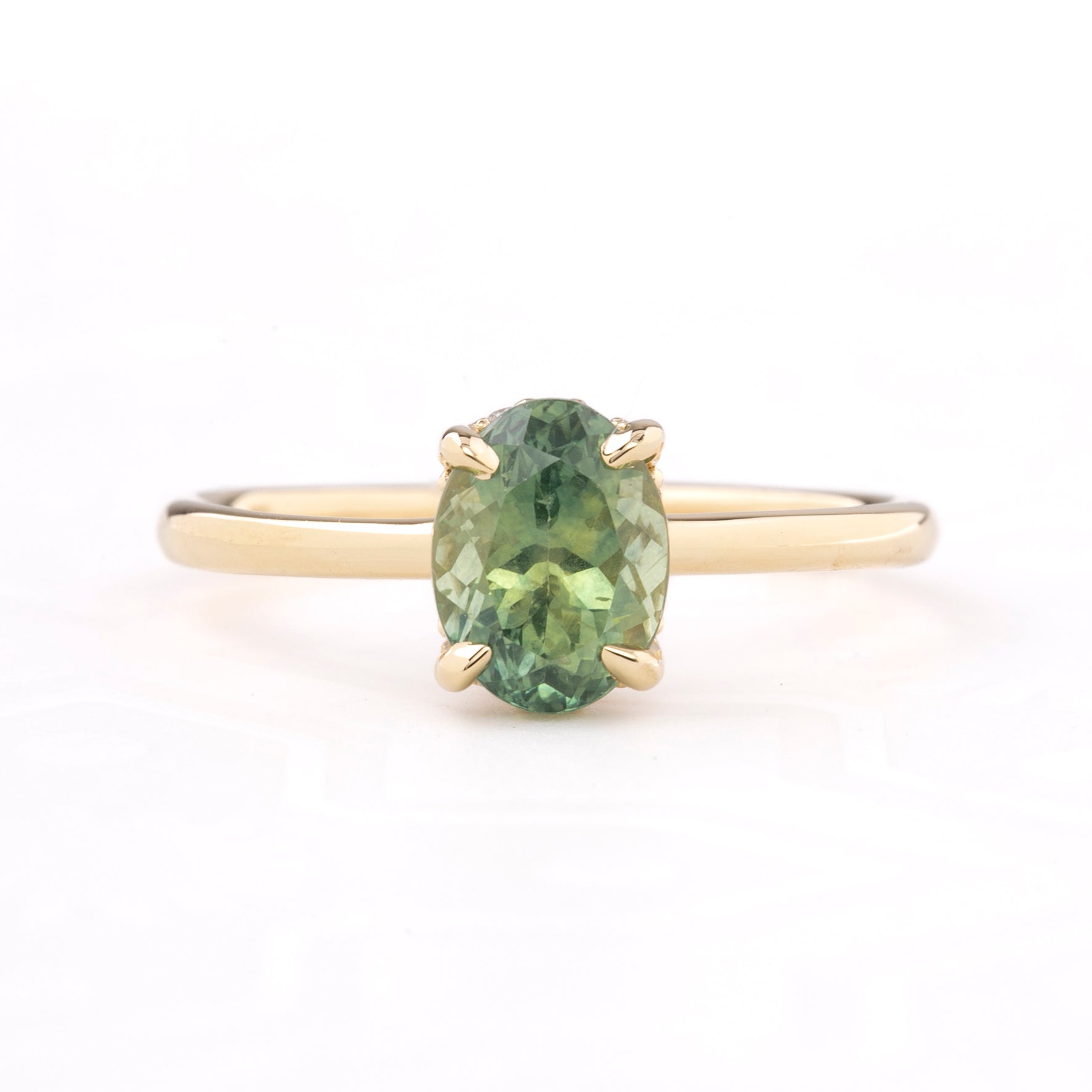 Athena Ring, 1.74ct Montana Sapphire, oval shape gemstone