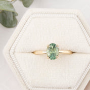 Athena Ring, 1.74ct Montana Sapphire, oval shape gemstone