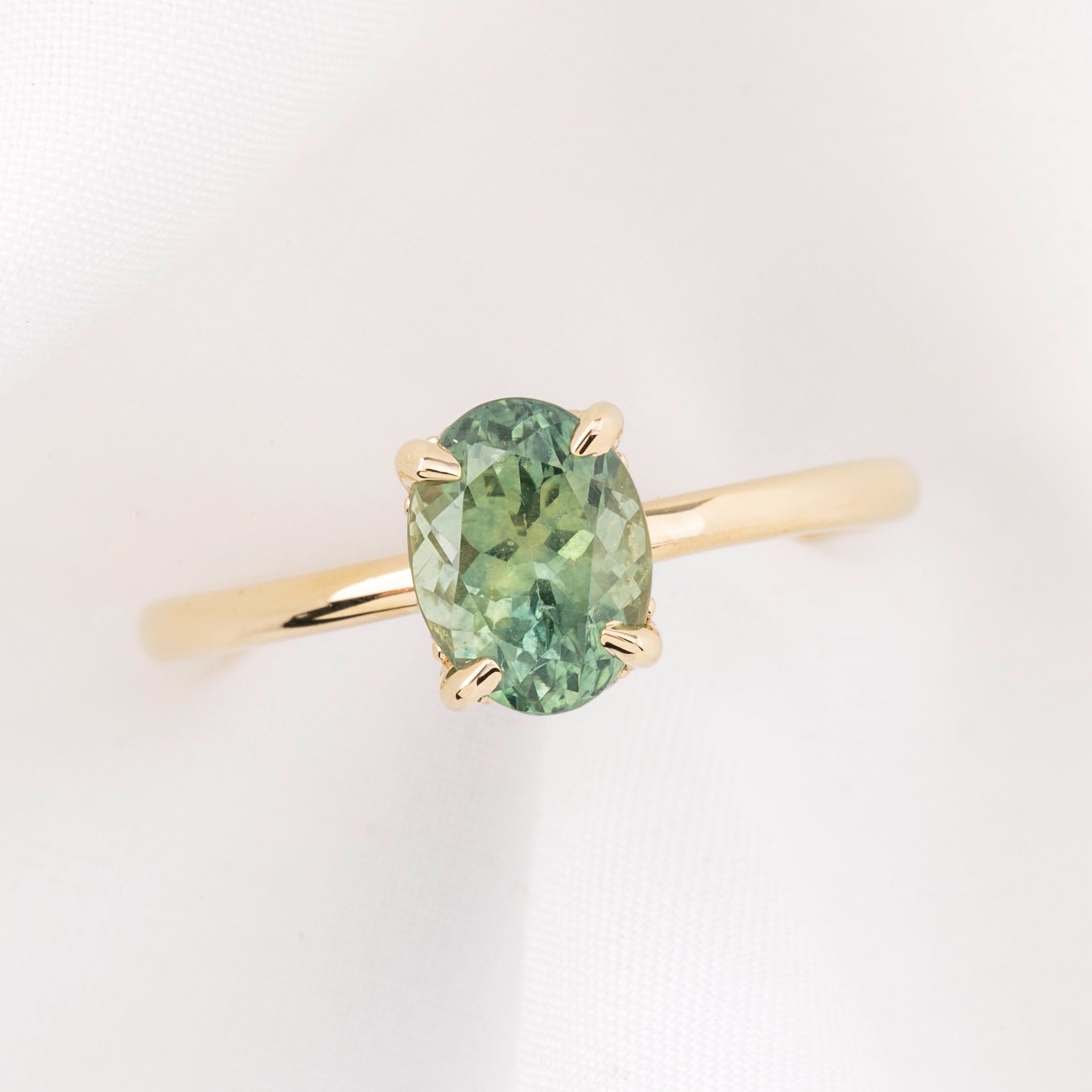Athena Ring, 1.74ct Montana Sapphire, oval shape gemstone