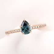 Maria Ring, Teal Blue Sapphire