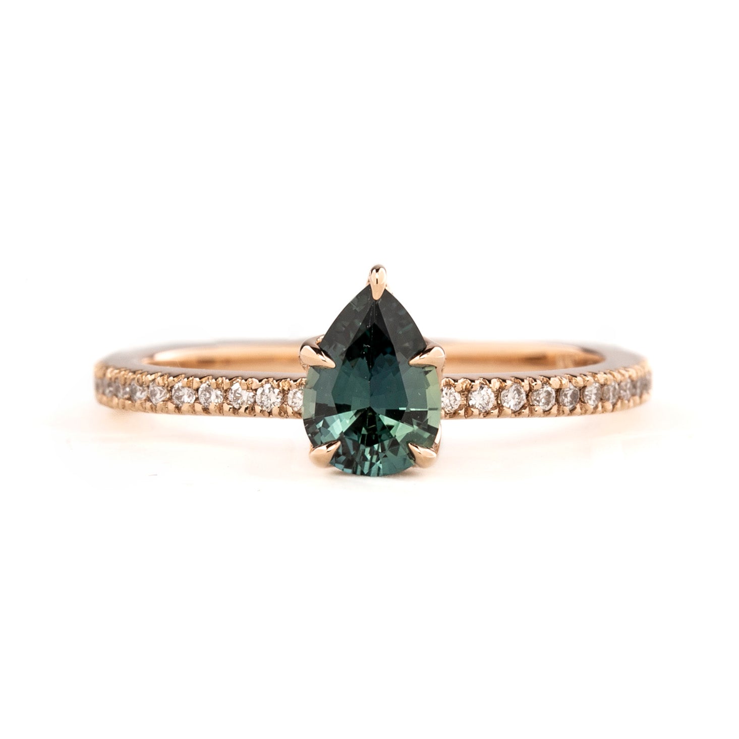 Maria Ring, Teal Blue Sapphire