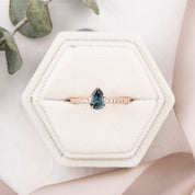Maria Ring, Teal Blue Sapphire