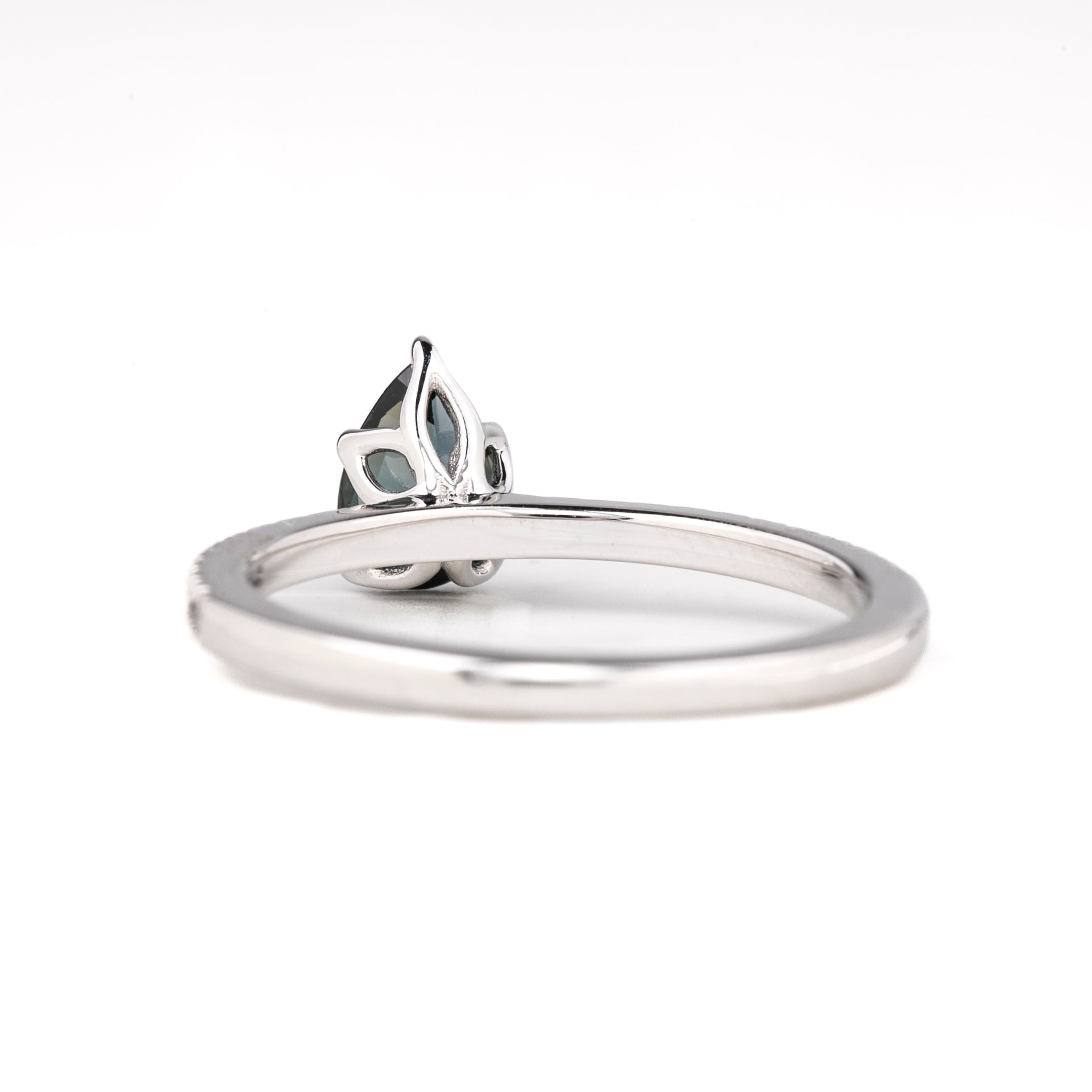 Maria Ring, 0.81ct Teal Blue Madagascar Sapphire