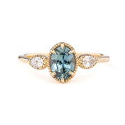 Diana Ring, 1.07ct Montana Sapphire, oval shape gemstone