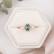 Diana Ring, 1.07ct Montana Sapphire, oval shape gemstone